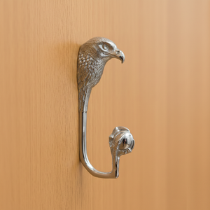 Modern seal shape wall hook in polished silver finish decorative marine animal coat hanger for home entryway decor - Product Image 5