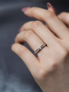 Anillo de Diamante Cultivado en Laboratorio de Corte Esmeralda, Color E, Claridad VVS2, Oro Sólido de 14k, para Mujer, Moderno, Proveedor Mayorista Personalizado - Product Image 5