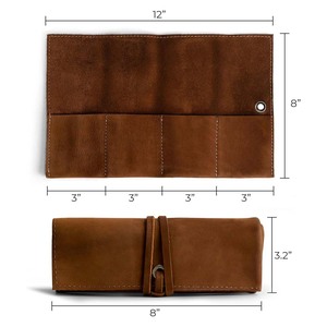 Premium Quality Customized Handmade Full Grain Leather <b>Watch</b> Roll Organizer with Suede Finish Holds <b>Watches</b> - Product Image 4