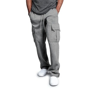 Pantalons cargo pour hommes, pantalons de survêtement en molleton pour l'automne et l'hiver, pantalons amples, salopettes multi-poches, streetwear hip-hop, pantalons cargo longs - Product Image 3
