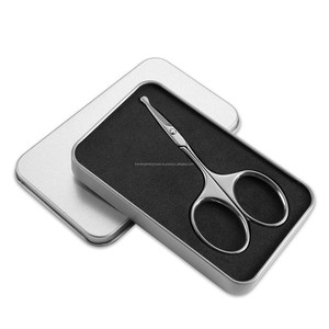 Multifunctional Stainless Steel Round Tip Small Nose Hair Facial <b>Beard</b> Mustache Trimming Eyebrow <b>Scissors</b> Makeup <b>Scissors</b> - Product Image 6