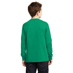 Camiseta 100% de algodón de manga larga pesado informal para jóvenes cómoda y duradera - Product Image 5