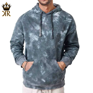 Custom High Quality 100% Cotton Wholesale Screen Printed Short Hoodie Splash Painting Men's Hoodie - Product Image 1