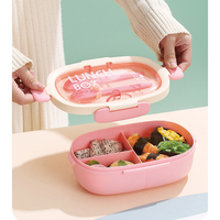 Juego de fiambrera de oficina Bento portátil de grado alimenticio con logotipo personalizado Fiambrera de 850ml con botella de agua de 480ML