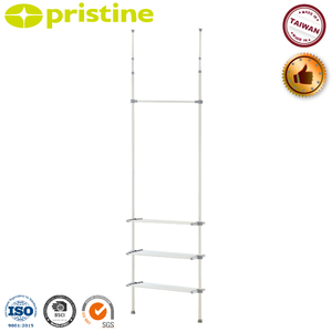 Estante telescópico de fácil montaje para ahorro de espacio, almacenamiento para el hogar, fabricante de muebles de Taiwán, color negro, venta al por mayor - Product Image 5