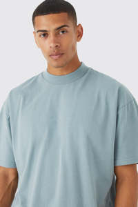 T-shirt Homme Coupe Droite Personnalisable avec Logo, Grammage Lourd, Fabriqué au Pakistan, Épaules Tombantes, Style Boxy, Écologique, Respirant, Séchage Rapide, 100% Coton - Product Image 3