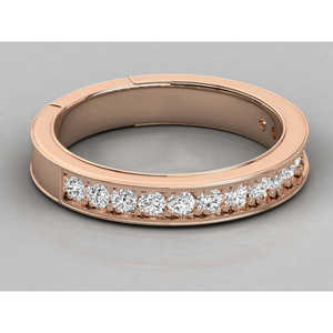 Bague solitaire en or 10 carats avec diamant brillant - Product Image 3