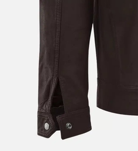 Veste en cuir noir élégante personnalisable pour les hommes toutes les tailles avec fermeture éclair et logo caractéristiques de marque privée pour l'hiver - Product Image 5