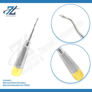 Élévateurs radiculaires d'extraction dentaire Bernard Élévateurs radiculaires manuels en acier inoxydable de haute qualité Conception offset allemande directement Fabricant pakistanais - Product Image 3