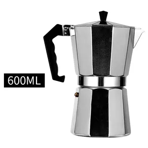 Professionele Amazon Best Verkopende Moka Pot Italiaanse Espresso Kachel Aluminium Mokka Koffiezetapparaat