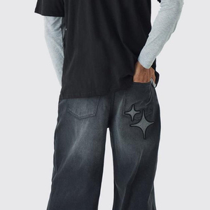 Pantalones vaqueros desgastados para hombre con estilo, pantalones vaqueros rasgados a la moda, ajustados, hechos a medida, al por mayor, para ropa de calle diaria informal - Product Image 6