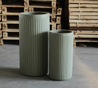 Grande jardinière moderne extérieure en béton moules pot de fleur en fibre de verre blanc en ciment pour jardin