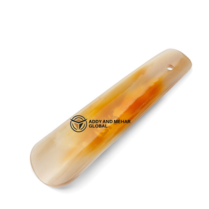 Calzador de Cuerno de Vaca Hecho a Mano, Pulido Natural, Mango Largo, Elevador de Zapatos - Product Image 4