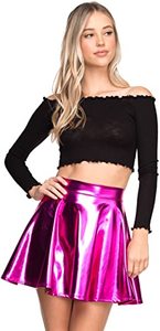 กระโปรงหนังเอวสูงสำหรับผู้หญิงไซส์ L ผ้าฝ้ายโพลีเอสเตอร์ระบายอากาศได้ดีผ้าถักสีชมพูเข็มขัดรัดกล้ามเนื้อ - Product Image 4