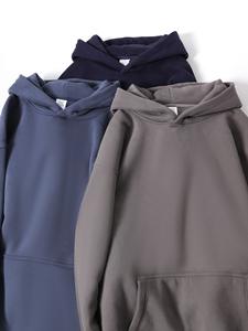 Unisex Heavyweight 350gms Fleece-Lined Oversize Hoodie Drop Shoulder Custom Printing Stonewashed Plain Dyed Hoodies - Product Image 2