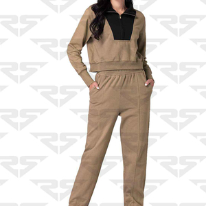 Chándal personalizado nuevo y elegante con logotipo personalizado sudaderas con capucha y chándal para correr conjunto de 2 piezas chándales de mujer para mujer - Product Image 2