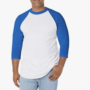 Venta al por mayor de los hombres Slim manga larga sólido Casual algodón deportes Regular Fit O-cuello camiseta logotipo personalizado Serigrafía - Product Image 5
