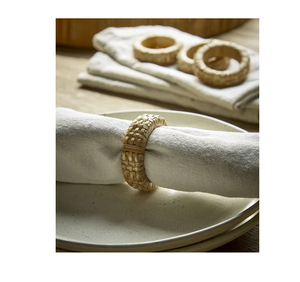 Rond de serviette de table décor de mariage rustique pays rotin anneaux de serviette de mariage support meilleur prix - Product Image 4