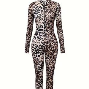 Mono Deportivo Sexy Elástico con Cuello en U, Casual, Ajustado, de Manga Larga, Tipo Chaleco, para Mujer - Product Image 5