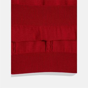 Style sans manches de haute qualité logo personnalisé OEM fabricant de gros 100% coton tissé col en V étudiant collage gilet pull pour hommes - Product Image 2