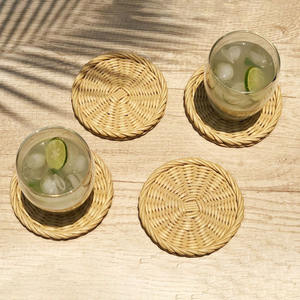 Ensemble de dessous-de-verre en rotin écologique coloré, vente en gros, décoration de table, dessous-de-verre en rotin tressé, style bohème, en provenance du Vietnam - Product Image 6