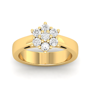 Anillo de Compromiso Floral de Plata de Ley 925 con Baño de Oro Rosa y Moissanita de Corte Brillante de 0.62Ct para Mujer, Marca Tishya Diamond, 15g - Product Image 6