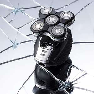 Afeitadora Eléctrica Inalámbrica con 5 Cabezales Giratorios Flexibles, Uso en Seco y Húmedo, Recortadora para Cabeza Calva, IPX7, Afeitadora Rotatoria de Repuesto para Rostro - Product Image 3