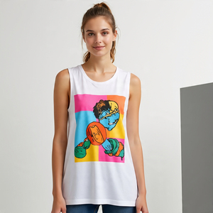 Débardeurs sans manches de yoga pour femmes Singlet Gym Fitness Wear Exercise Graphic Print Tank Top Ladies Race-Back Vest Tops - Product Image 5