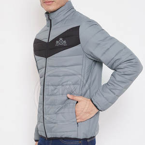 Veste en duvet de couleur unie à logo personnalisé OEM Meilleure vente Veste à bulles chaude de haute qualité pour l'hiver avec col montant - Product Image 4