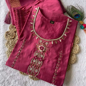 Traje Salwar de seda hecho a mano de diseñador con Dupatta para funciones de boda pakistaní Ropa india y pakistaní - Product Image 1