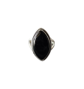 Anillo giratorio de ónix negro con piedras preciosas hechas a mano de Plata de Ley 925, joyería de diseñador Natural estampado 925, anillo de promesa de la mejor calidad - Product Image 1