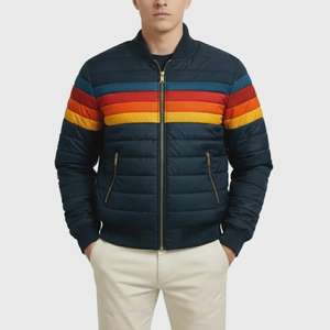 Veste bomber matelassée à motif écossais unisexe, fabrication d'usine, avec devant en toile, capuche personnalisée, coupe-vent, veste d'hiver - Product Image 1