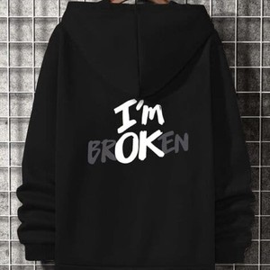 Sweat à capuche à manches longues hommes 2025 automne nouveau haut de gamme qualité ample décontracté sport à capuche hommes haut - Product Image 3