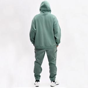 Sweat-shirt à capuche surdimensionné délavé à l'acide personnalisé avec ensemble de pantalons de jogging Sweat à capuche baggy décontracté unisexe et pantalon de survêtement pour hommes 2026 - Product Image 3