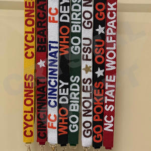 Go Skyhawks Star Sangle de sac à main perlée personnalisée Sangles de sac à perles de rocaille en or blanc Accessoires à la mode pour sacs - Product Image 6