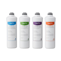 Purificateur d'eau domestique Moolmang Premium 8 pouces 4 étages UF Système de filtre à changement rapide 8 pouces sans robinet pour évier domestique