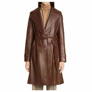 Abrigo de Cuero Genuino para Mujer, Diseño de Moda, Estilo Casual, Venta al Por Mayor 2026 - Product Image 3