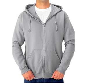 Nouveau sweat à capuche très tendance pour hommes, 100 % coton épais, fermeture éclair et logo personnalisé, unisexe, poids lourd - Product Image 4