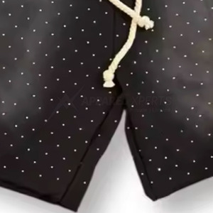 กางเกงขาสั้นผ้าคอตตอนสีจางพร้อมพลอยเทียมแบบลำลองทำจากผ้าฝ้ายคุณภาพสูงออกแบบได้ตามต้องการ - Product Image 3