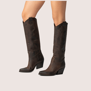 Nabiki Bottes texanes marron foncé confortables pour les chaussures de tous les jours - Product Image 3