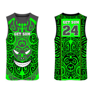 Maillot de basket-ball personnalisé OEM vente en gros maillot de jeu sur mesure avec impression par sublimation polyester gilet d'équipe de basket-ball - Product Image 4