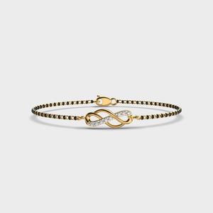 Pulsera Infinity Love para Mujer con Diamantes Cultivados en Laboratorio, en Oro Amarillo/Blanco/Rosa de 14 Quilates - Product Image 2