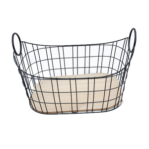 ตะกร้าลวดสีดำอเนกประสงค์ออกแบบด้วยมือสำหรับจัดเก็บที่ทนทานสำหรับบรรจุภัณฑ์เครื่องเขียนของว่างผลไม้ - Product Image 5