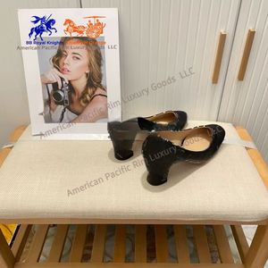 Zapatos de Tacón Bajo para Mujer, Estilo Retro, Color Negro y Beige, Sandalias Planas con Punta Cuadrada Cerrada, Antideslizantes, que Aumentan la Estatura - Product Image 2