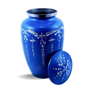 Urna de cremación grabada con diamantes de plata para cenizas de adultos, urna funeraria conmemorativa hecha a mano para cenizas, recuerdo único para los seres queridos. - Product Image 2