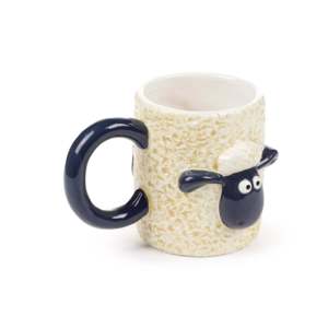 Taza de Cerámica Pintada a Mano en 3D de Shaun el Ovejo, Diseño Moderno, Apta para Microondas, para Ocasiones Modernas - Product Image 1