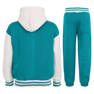 Conjunto Deportivo de Dos Piezas para Niños, Diseño Moderno, con Capucha, Unisex, para Invierno, Ropa Deportiva para Exteriores, Algodón y Poliéster, Cintura Elástica - Product Image 2