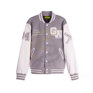 แจ็กเก็ตตัวอักษรสำหรับผู้ชาย,เสื้อแจ็กเก็ตแฟชั่นลายปัก Chenille ดีไซน์ล่าสุดทำตามสั่ง - Product Image 2