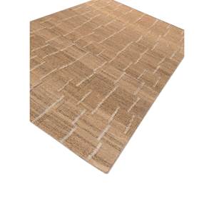 Nomadic Threads ADHM-06 Tapis en jute et chanvre tissés plats beige et marron, à rayures géométriques, rectangulaires pour la maison, le salon et le couloir - Product Image 2