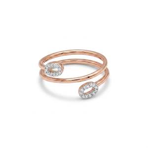 Anillo de Diamantes en Oro Amarillo de Moda Petal Whisper - Product Image 2